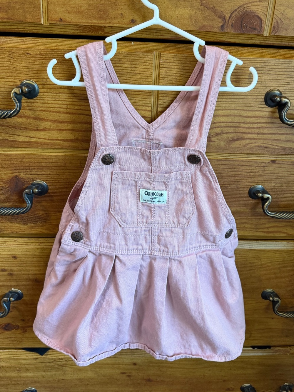 OshKosh B'gosh Pink Girls' Overall Dress 2T